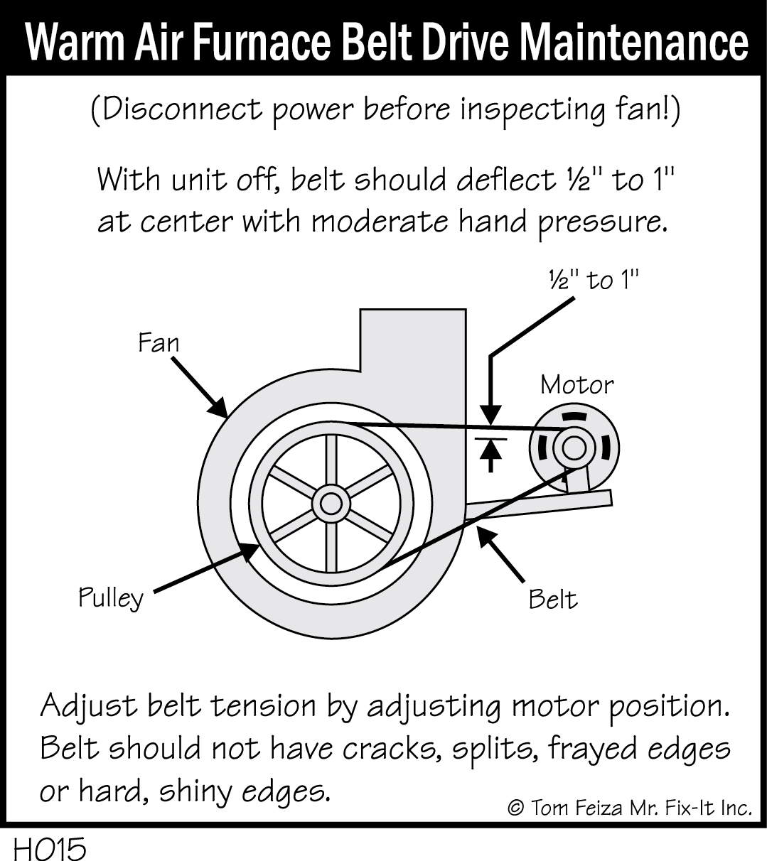 H015 - Warm Air Furnace Belt Drive Maintenance